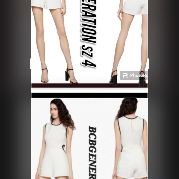 BCBGeneration White and Black Romper - Picture 4 of 16